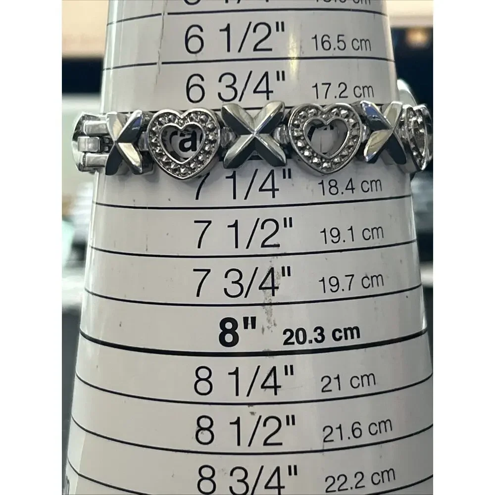Silver Tone XO Link Band Women’s Quartz Watch